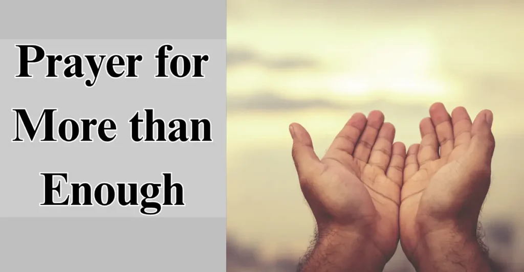 Prayer for More than Enough