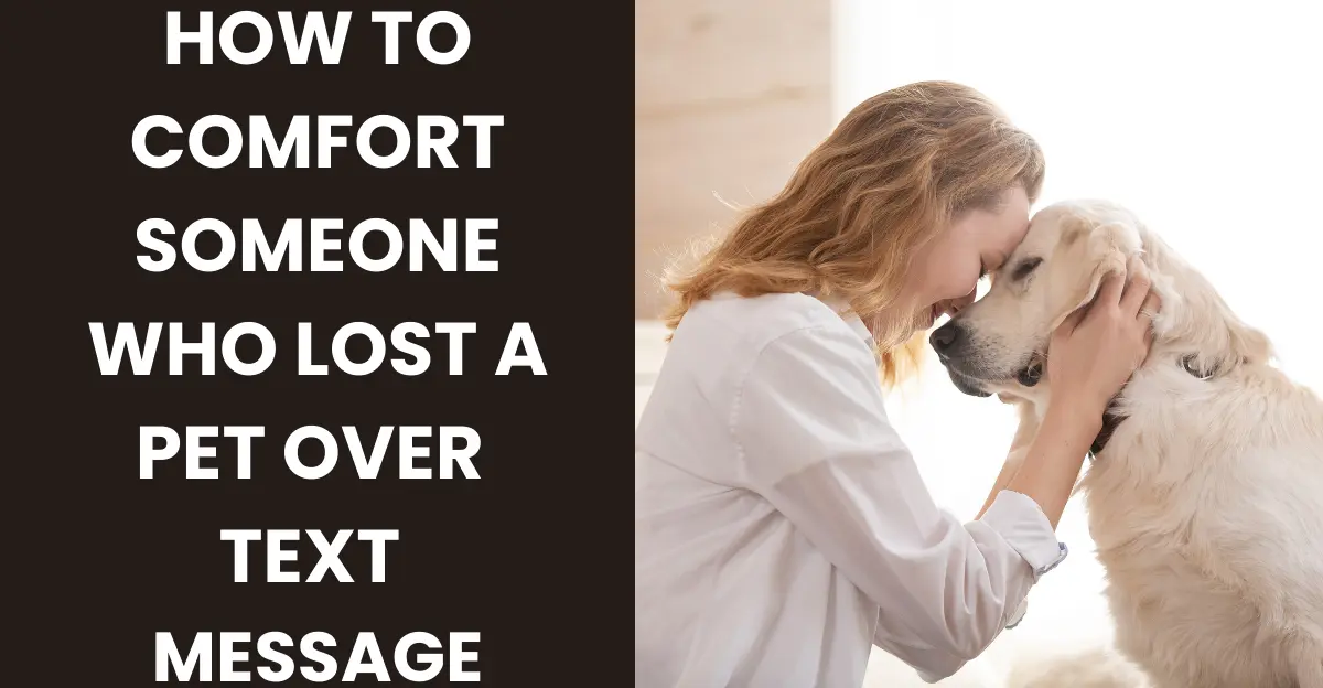 How to Comfort Someone Who Lost a Pet Over Text/Message