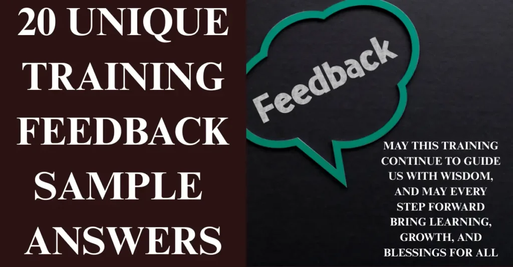 20 Unique Training Feedback Sample Answers