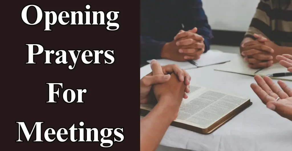 Opening Prayers For Meetings