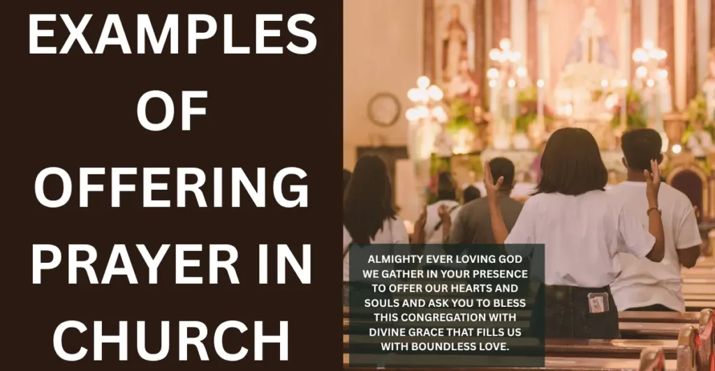 Examples of Offering Prayer In Church