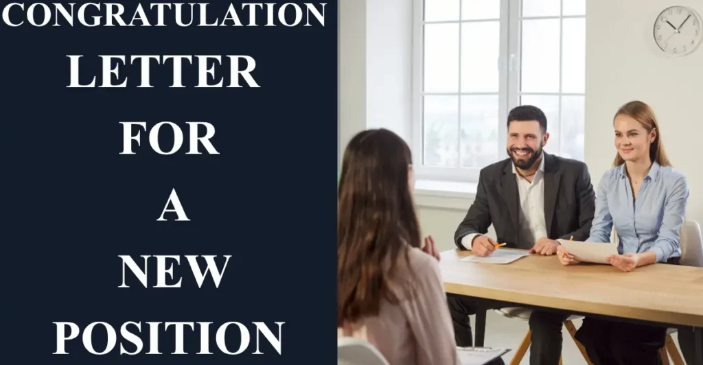 Congratulation Letter For A New Position