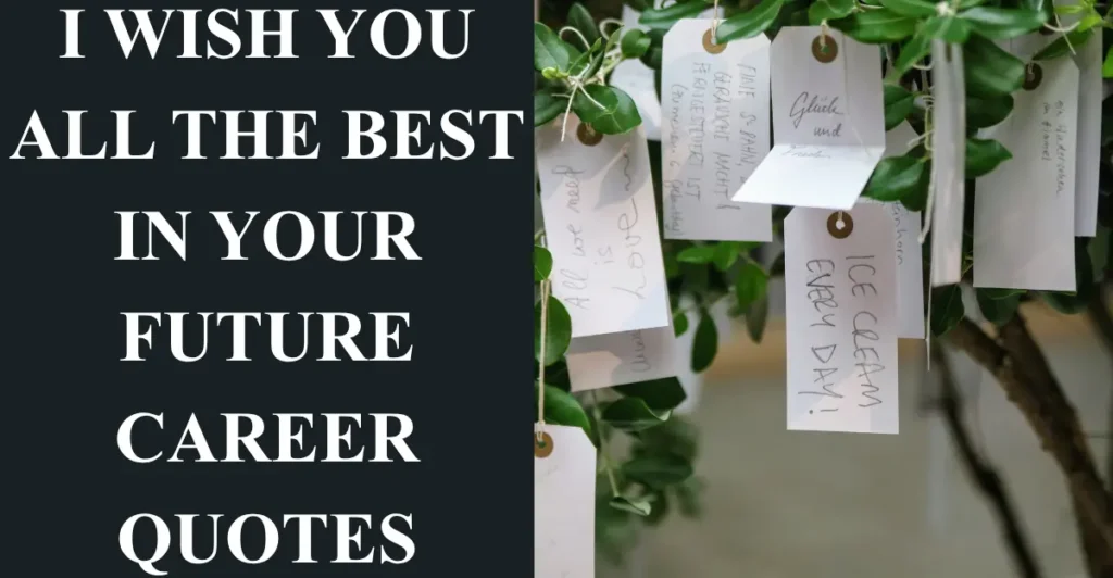 I Wish You All The Best In Your Future Career Quotes