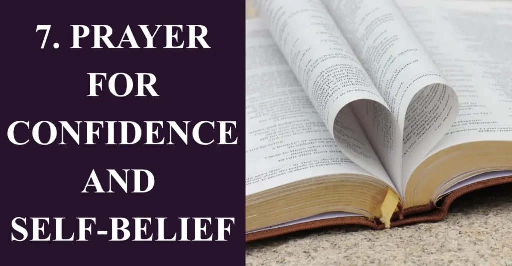 7. Prayer for Confidence and Self-Belief