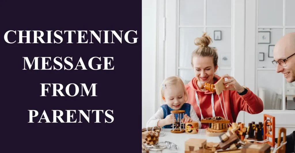 Christening Message From Parents