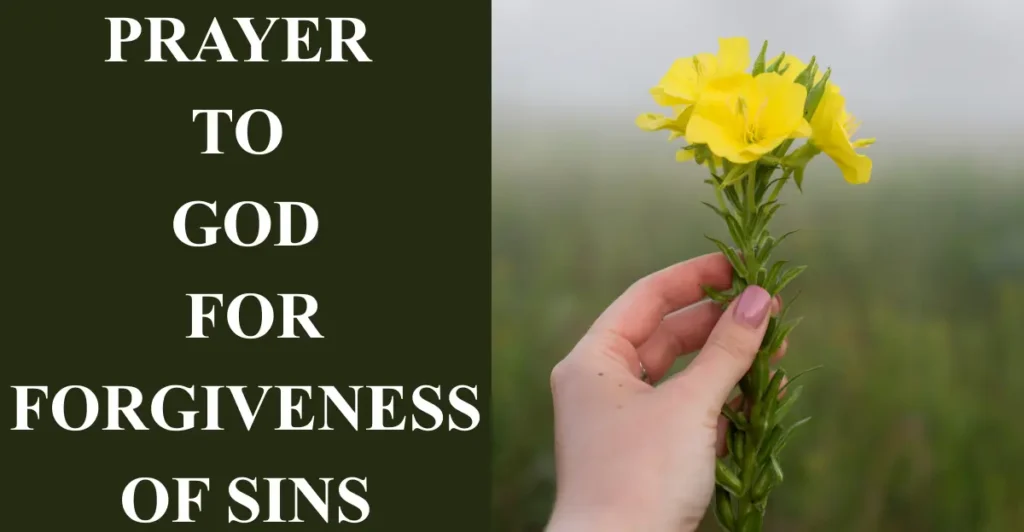 Prayer to God for Forgiveness of Sins
