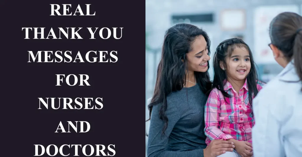 Real Thank You Messages for Nurses and Doctors
