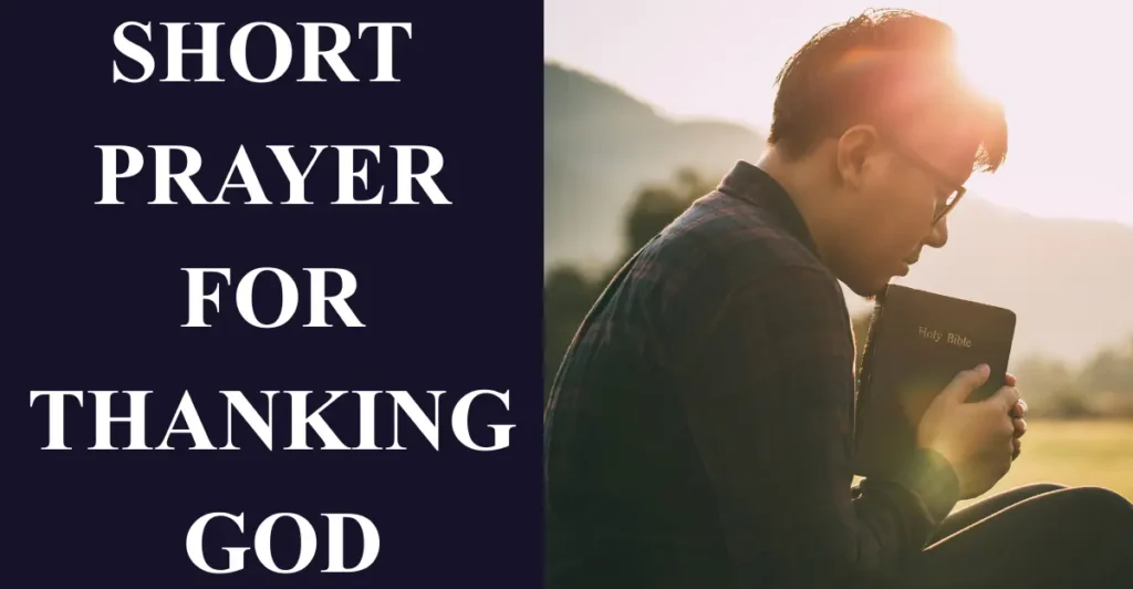 Short Prayer For Thanking God