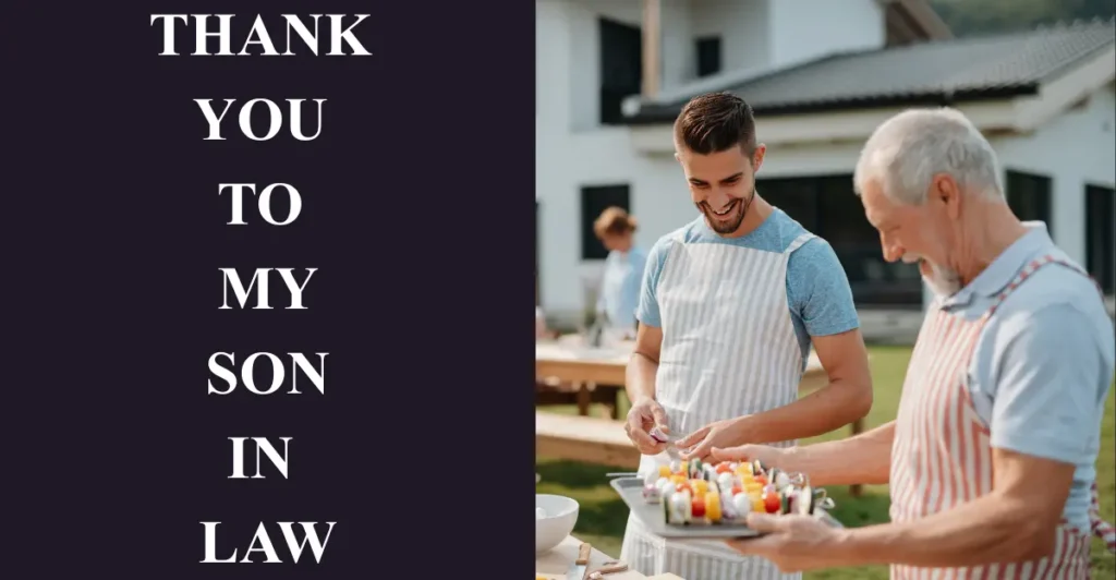 Thank You To My Son In Law