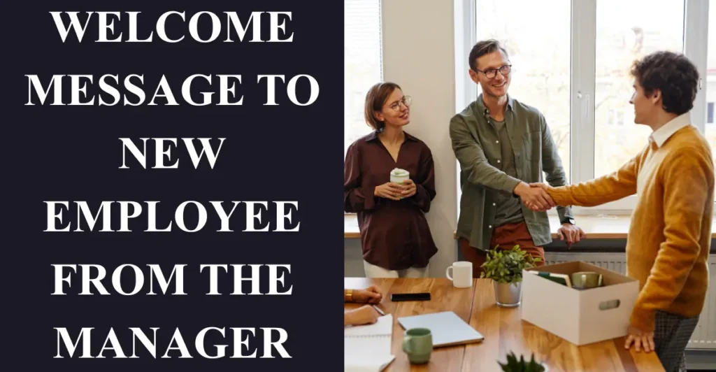 Welcome message to new employee from the manager