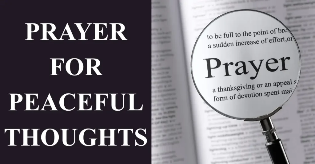 8. Prayer for Peaceful Thoughts