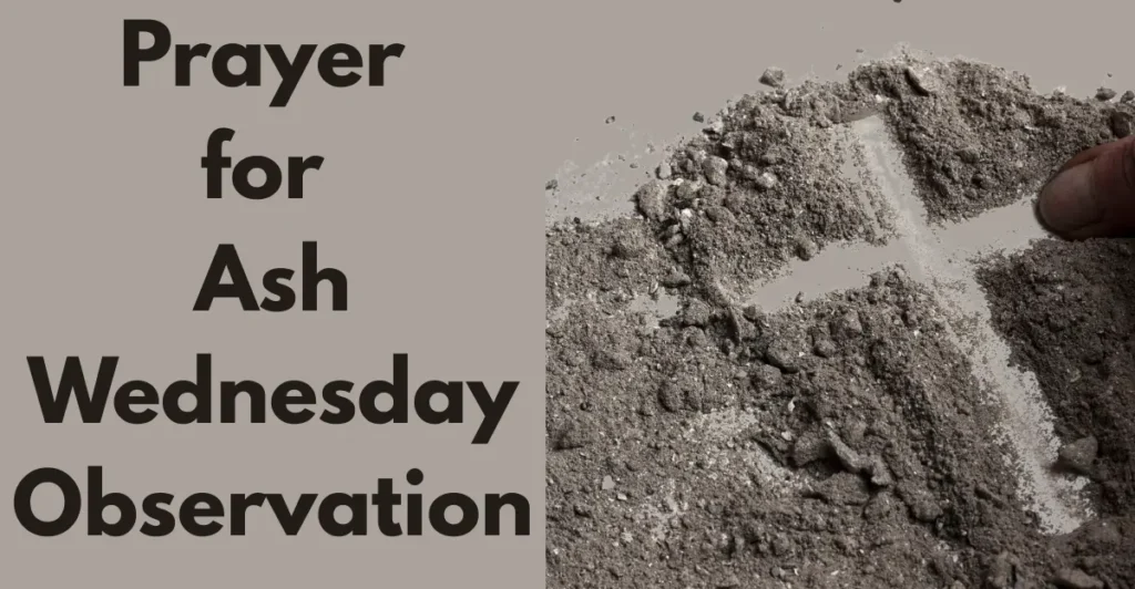 Prayer for Ash Wednesday Observation