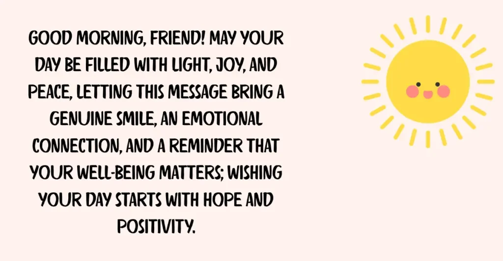 Good Morning Message for a New Friend