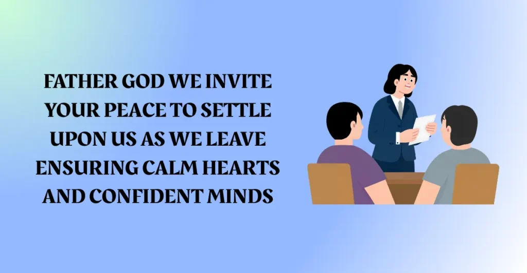 Prayer for Ending Meetings