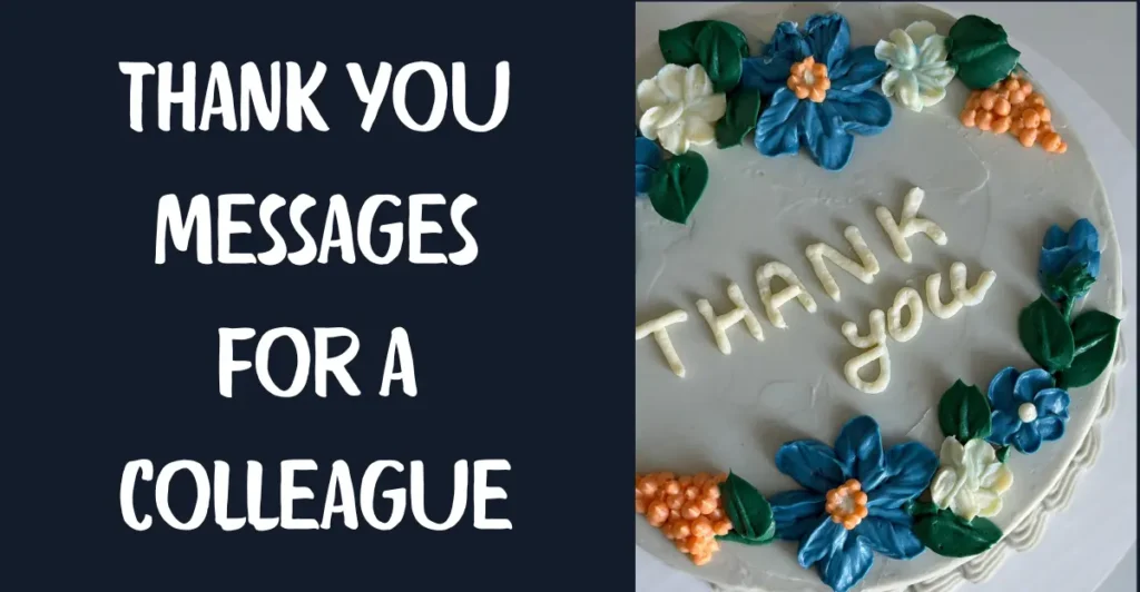 Thank you messages for a colleague